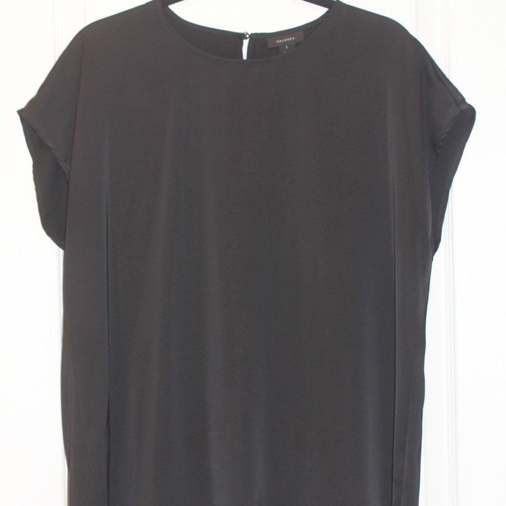 Halogen Black Short Sleeve Blouse – Size Large
